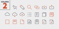 File UI Pixel Perfect Well-crafted Vector Thin Line Icons 48x48 Ready for 24x24 Grid for Web Graphics and Apps with Royalty Free Stock Photo