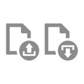 File upload and download vector icon Royalty Free Stock Photo