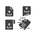 File upload icon set for mobile concept and web apps