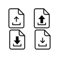 File Upload Line Vector Icon for Web and Mobile Apps Royalty Free Stock Photo