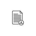 File upload vector icon, document symbol. Simple, flat design for web or mobile app EPS 10 Royalty Free Stock Photo