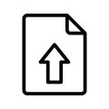 File upload vector line icon Royalty Free Stock Photo