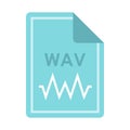 File WAV icon, flat style Royalty Free Stock Photo