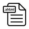 File xhtml Line icon Royalty Free Stock Photo