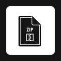 File ZIP icon, simple style Royalty Free Stock Photo