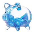 Filecoin (FIL) Clear Glass piggy bank
