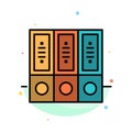 Files, Archive, Data, Database, Documents, Folders Abstract Flat Color Icon Template Royalty Free Stock Photo