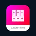 Files, Archive, Data, Database, Documents, Folders Mobile App Button. Android and IOS Glyph Version Royalty Free Stock Photo