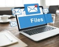 Files Attachment Email Online Graphics Concept Royalty Free Stock Photo