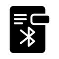 Files Bluetooth vector glyph flat icon