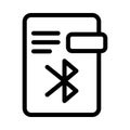 Files Bluetooth vector thin line icon