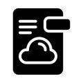 Files cloud   glyph flat icon Royalty Free Stock Photo