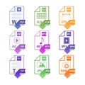 Files of different formats.