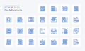 25 Files And Documents Blue icon pack