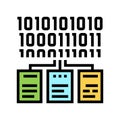 Files encryption color icon vector illustration sign