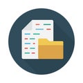 Files flat vector  icon Royalty Free Stock Photo