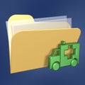 Files folder and ambulance