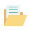 Files folder Color Vector Icon which can easily modify or edit Royalty Free Stock Photo