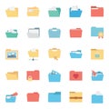 Files and Folder Isolated vector Icons Set Every Folder or files Icons Can be easily Color modified or edited in any style or Col Royalty Free Stock Photo