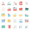 Files and Folder Isolated vector Icons Set Every Folder or files Icons Can be easily Color modified or edited in any style or Col Royalty Free Stock Photo