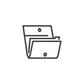 Files folder line icon