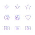 files , folders , globe , world , stars , eps icons set vector