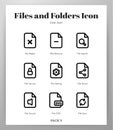 Files and folders icons Line pack