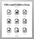 Files and folders icons Solid pack