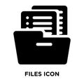 Files icon vector isolated on white background, logo concept of