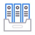 Files vector color line icon Royalty Free Stock Photo