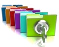 Files With Key Show Confidential And Classified Royalty Free Stock Photo