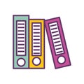 Files line and fill style icon vector design