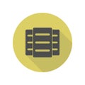 files long shadow icon. Simple glyph, flat vector of web icons for ui and ux, website or mobile application Royalty Free Stock Photo