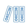 Files, office, ring binder line icon