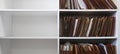 Files Organized on Office Shelf For Clients Papers and Information Royalty Free Stock Photo