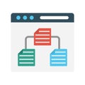Files reception  vector flat icon Royalty Free Stock Photo