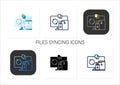 Files syncing icons set Royalty Free Stock Photo