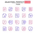Files thin line icon set. Royalty Free Stock Photo