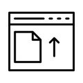 Files thin line vector icon Royalty Free Stock Photo