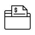 Files thin line vector icon Royalty Free Stock Photo