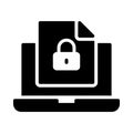 Files glyph flat vector icon Royalty Free Stock Photo