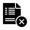 Files glyph flat vector icon Royalty Free Stock Photo