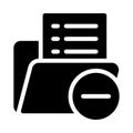 Files glyph flat vector icon Royalty Free Stock Photo