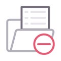 Files thin color line vector icon Royalty Free Stock Photo