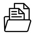 Files Vector Thick Line Icon For Personal And Commercial Use