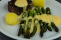 Filet staek asparagus Royalty Free Stock Photo