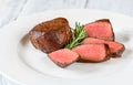 Filet mignon on the plate Royalty Free Stock Photo