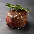 Grill Filet Mignon steak, medium rare, juicy, look delicious, AI Generative Royalty Free Stock Photo