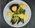 Filet staek asparagus Royalty Free Stock Photo