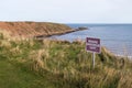 Filey Brigg warning sign Royalty Free Stock Photo